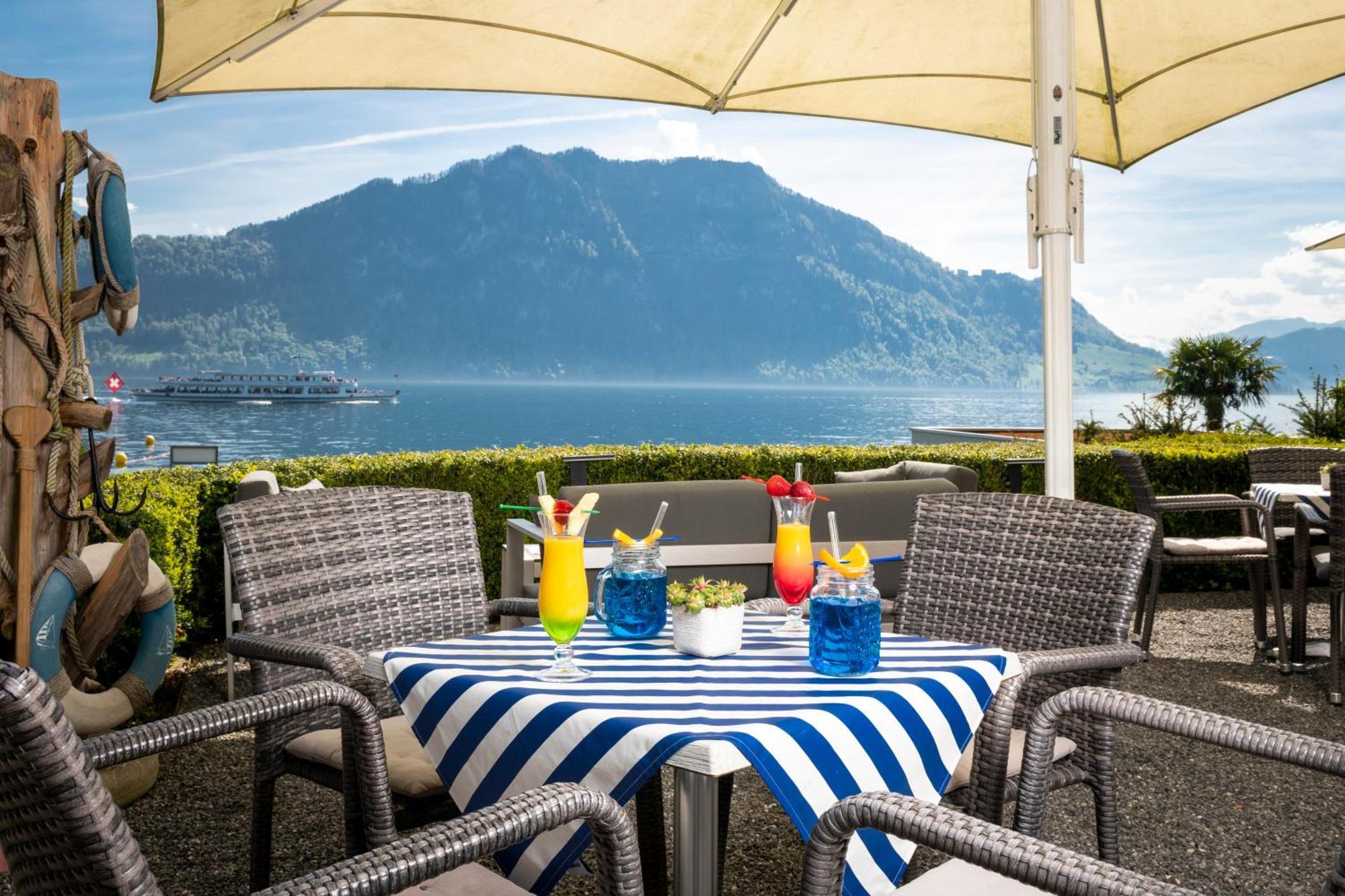 See & Wellnesshotel Gerbi Weggis Bagian luar foto